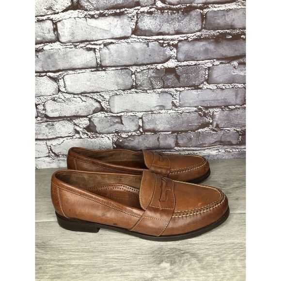 Cole Haan Brown Leather Slip On Penny Loafers Dress Shoes Men’s Sz 13N US/46EU - Picture 3 of 16